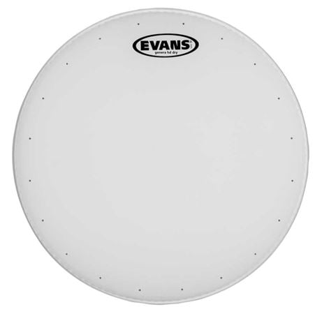 Evans Genera HD Dry Coated 14 Inch Snare Drum Head Front View