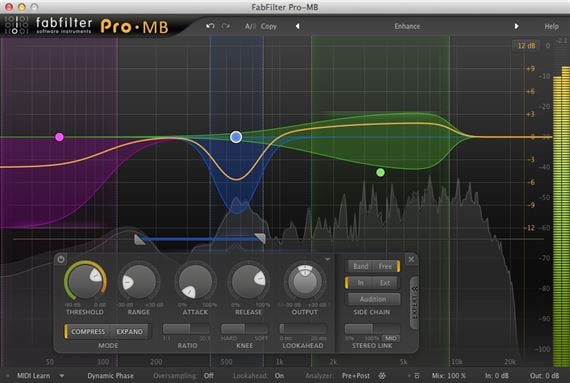 FabFilter Pro MB Multiband Compressor Audio Plugin Download Front View