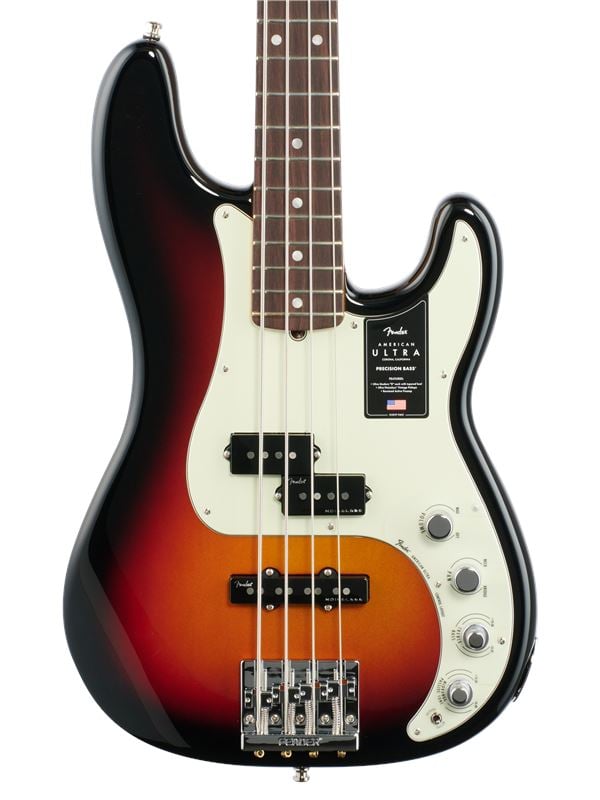 Fender American Ultra Precision Bass Guitar Rosewood Fingerboard w/Case Front View