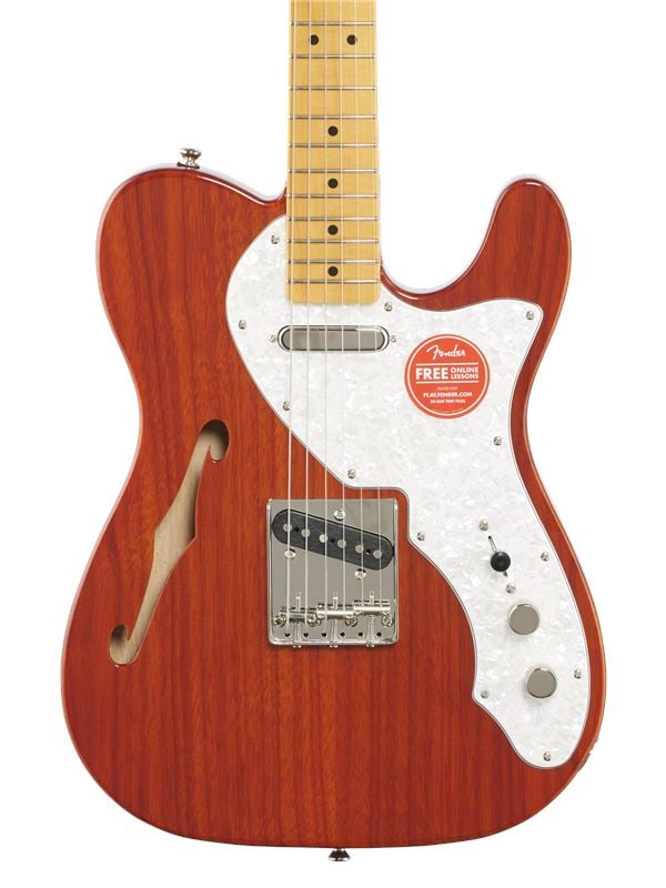 Squier Classic Vibe 60s Tele Thinline Semi-Hollowbody Guitar Maple Neck Body View
