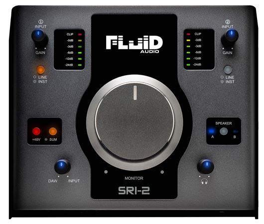 Fluid Audio SRI-2 X 2 USB Audio Interface And Monitor Controller Front View