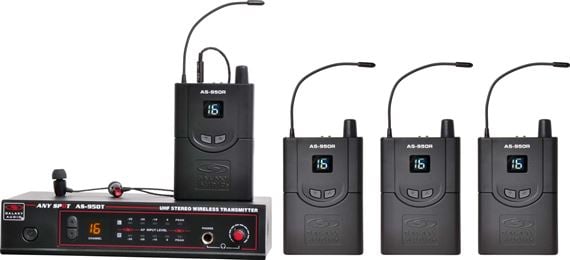 Galaxy Audio AS-950-4 Wireless In-Ear Monitor System Front View