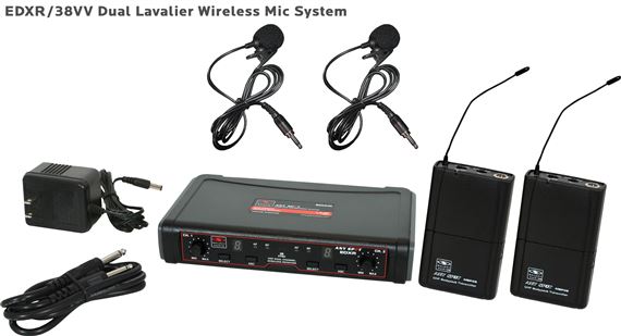 Galaxy EDXR/38VVD EDX Dual-Channel Wireless Lavalier System Band D