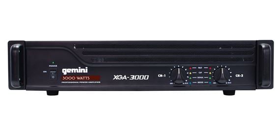 Gemini XGA3000 3000 Watt Professional Power Amplifier Front View