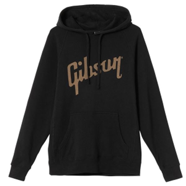 Gibson Logo Hoodie Black Front View