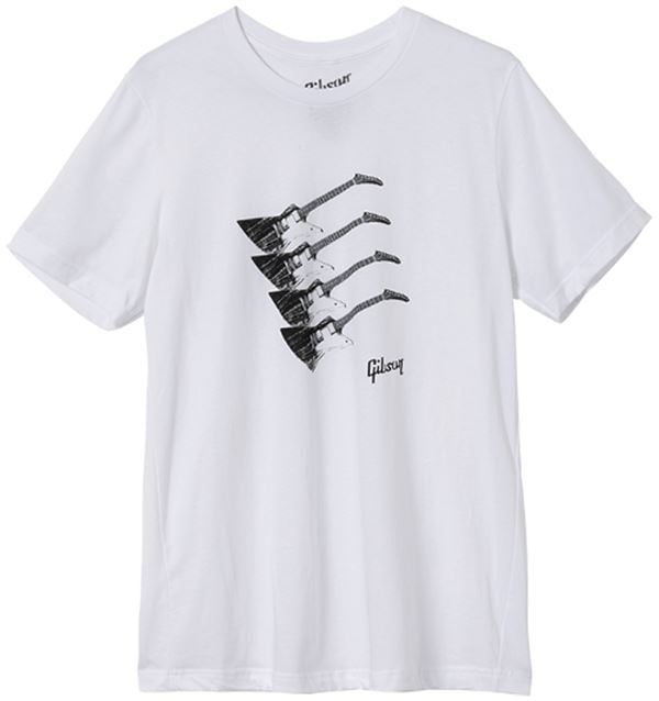 Gibson Four Explorers T-Shirt White Front View