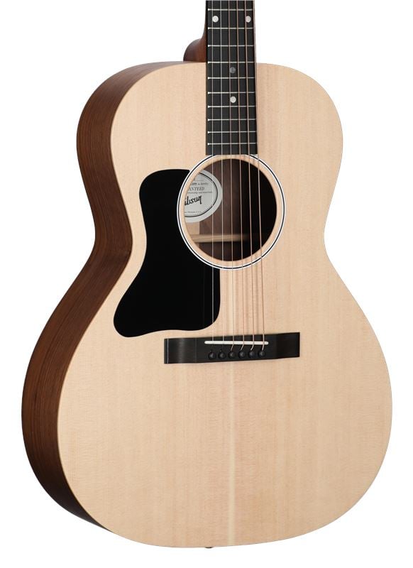 Gibson Generation Series G00 Parlor Acoustic Left Handed Guitar with Bag Body Angled View