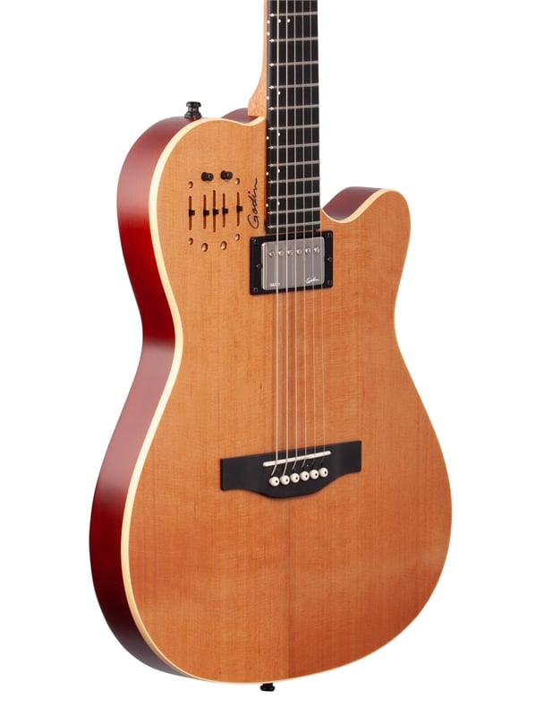 Godin A6 Ultra Acoustic Electric Guitar with Bag Body View