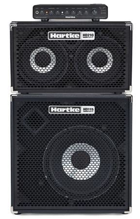 Hartke LX8500 Bass Head with HD115 and HD210 Bass Cabinets and Cables