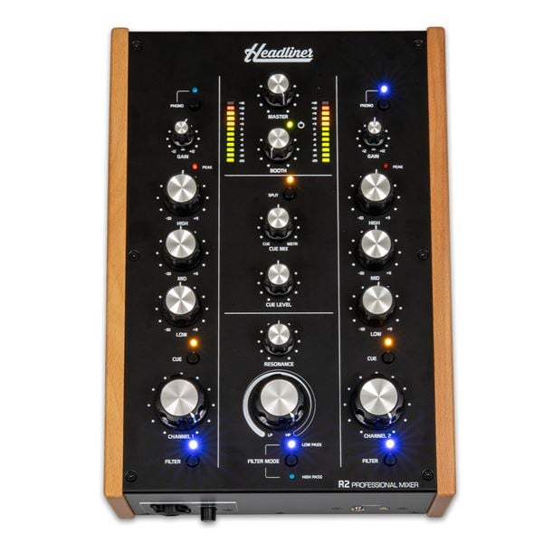 Headliner R2 2-Channel Rotary DJ Mixer Front View