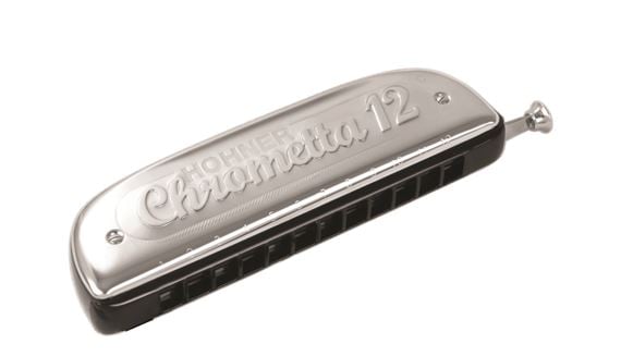 Hohner 255-G Chrometta 12 Harmonica Key of G Front View