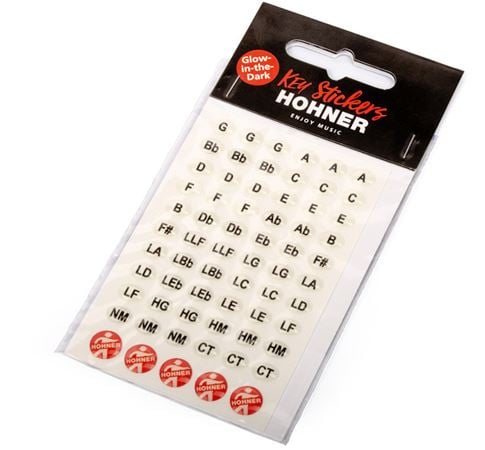 Hohner Glow in the Dark Harmonica Key Stickers