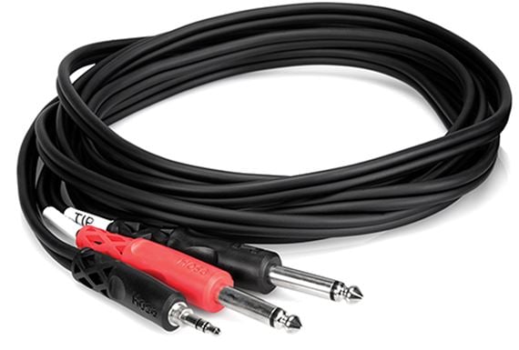 Hosa Stereo Breakout 3.5mm TRS to Dual 1/4" TS Cables