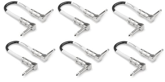 Hosa CPE606 Guitar Patch Cable Right Angle 6 Pack