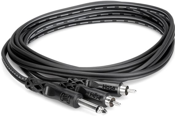 Hosa CYR-103 Y-Cable 1/4" TS to Dual RCA Front View