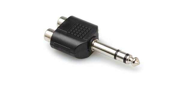 Hosa GPR484 Adaptor Dual RCA to 1/4" TRS Front View