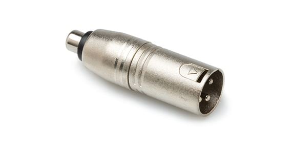 Hosa GXM113 RCA to XLR Male Adaptor Front View