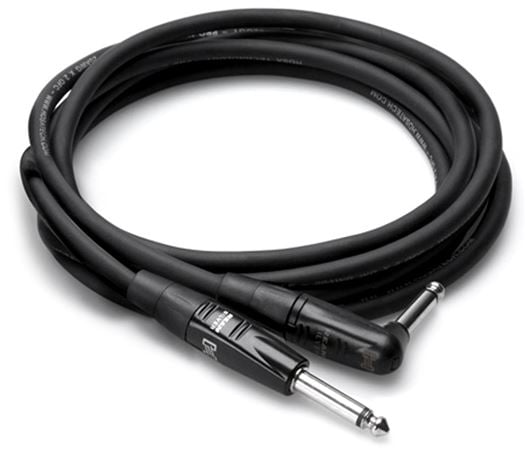 Hosa HGTR Pro Guitar Patch Cable REAN Straight to Right Angle