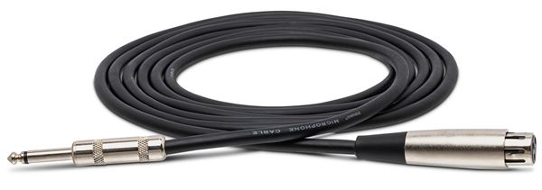 Hosa MCH-105 Microphone Cable XLRF to 1/4" TS Front View