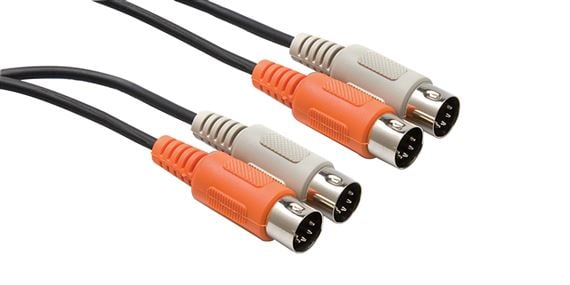 Hosa MID-203 Dual MIDI Cable Dual 5-pin DIN to Same