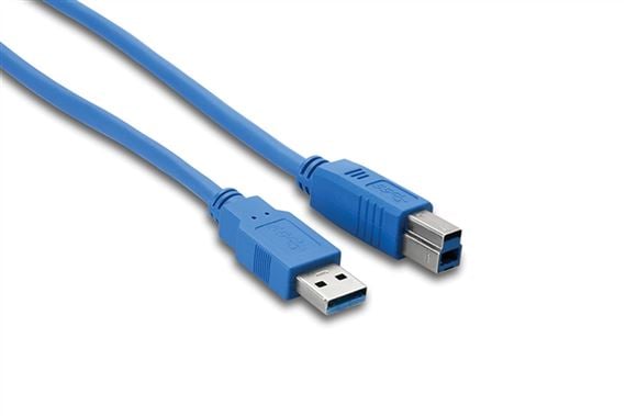 Hosa SuperSpeed USB 3.0 Cable Type A to Type B Front View