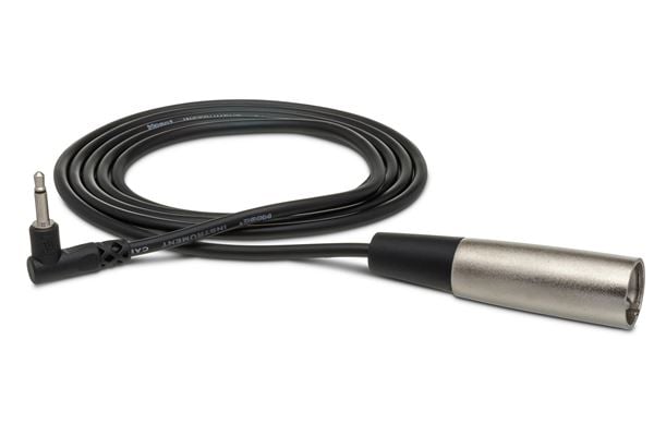 Hosa XVM-305M Microphone Cable Right-angle 3.5 mm TS to XLR3M Front View