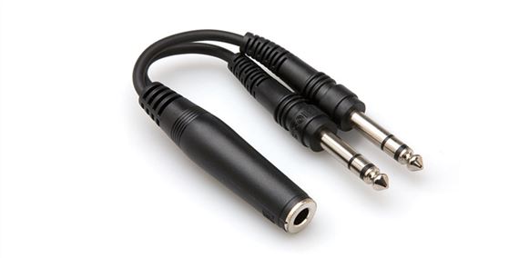 Hosa Y Cable 1/4 Inch TRSF to Dual 1/4 Inch TRS