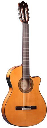 Alhambra 3F-CTE1 Electric Thin Body Studio Flamenco Guitar with Bag Front View