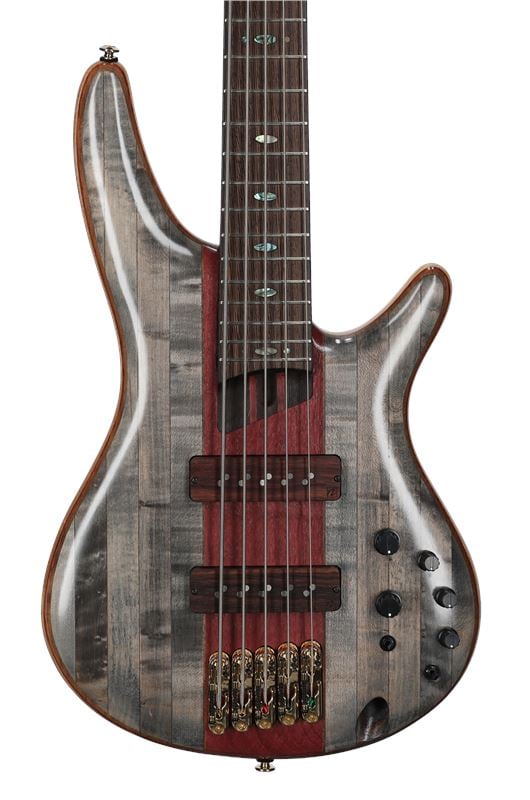 Ibanez SR Premium SRCMDX 5-String Bass Guitar with Gig Bag Front View