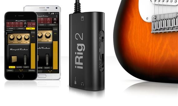 IK Multimedia iRig2 Audio Interface for iOS Mac and Android Devices Front View