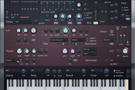 Image Line Harmless Synthesizer Plugin Download Front View