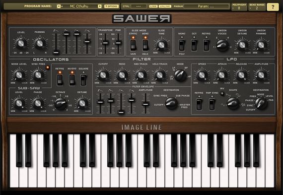 Image Line Sawer Synthesizer Plugin Download Front View