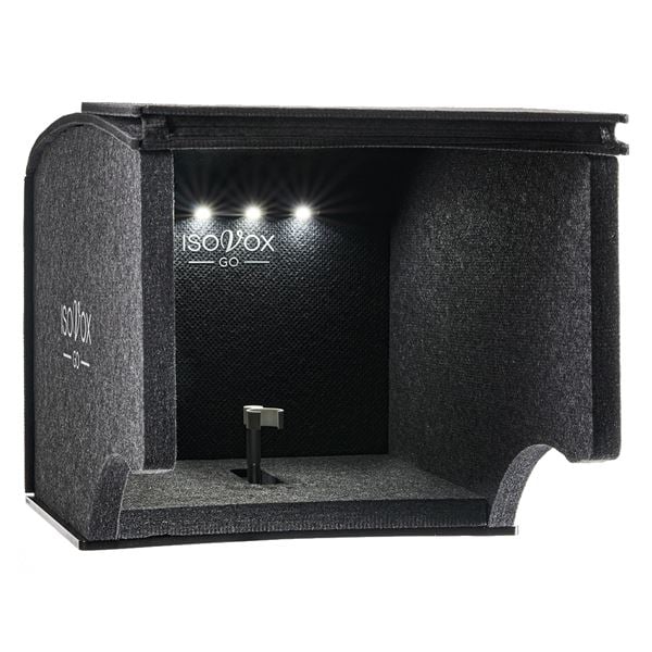 Isovox GO Mobile Vocal Booth Studio Bundle Black Front View