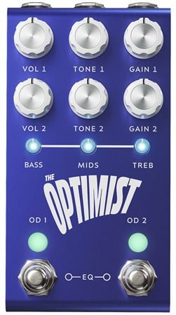Jackson Audio Optimist Dual Overdrive and EQ Pedal Front View