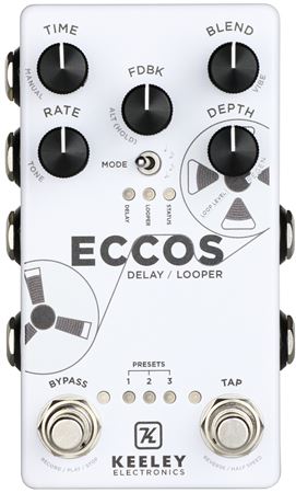 Keeley ECCOS Delay and Looper Pedal Front View