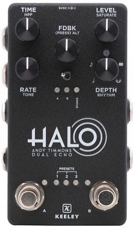 Keeley Halo Andy Timmons Dual Echo Pedal Front View