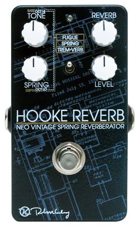 Keeley Hooke Spring Reverb Tremolo and Fugue Pedal Front View