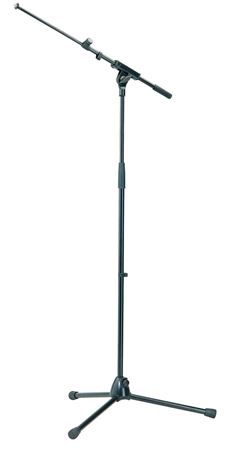 K&M 21075 Microphone Stand with Telescopic Boom Front View