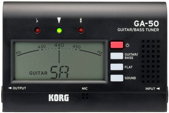 Korg GA50 Handheld Tuner for Guitar or Bass Front View