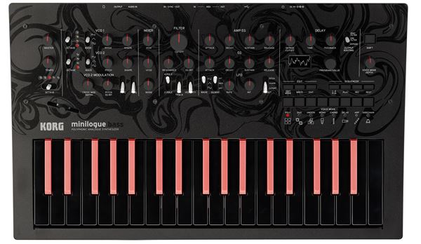 Korg MINILOGUE BASS Polyphonic Analog Synthesizer Front View