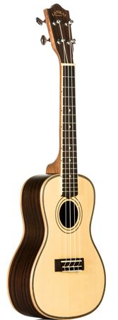 Lanikai SPSTC Solid Spruce Top Concert Ukulele with Gigbag Front View