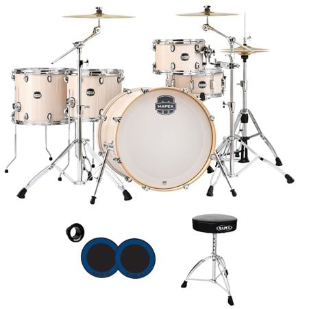 Mapex Mars 5-Piece Crossover Shell Kit With Kick Port Pack and T270A Throne