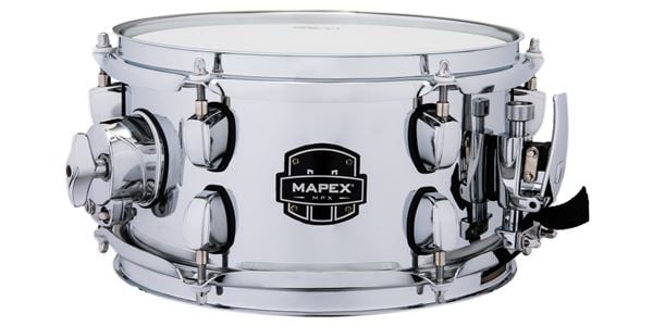 Mapex MPX Steel Shell Chrome Side Snare Drum with Tom Mount Front View