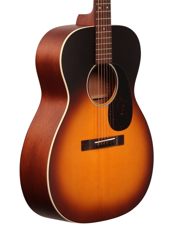 Martin 00017 Acoustic Guitar with Soft Shell Body Angled View