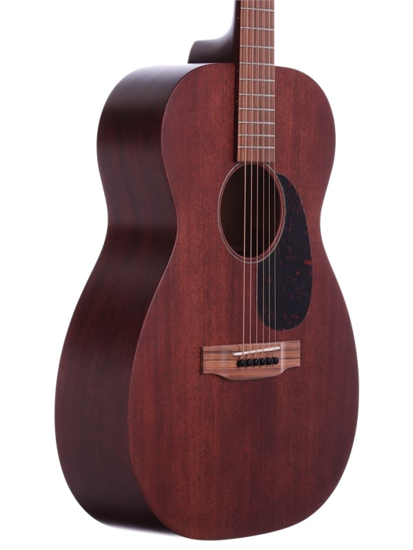Martin 00015M Mahogany Acoustic Guitar Body Angled View