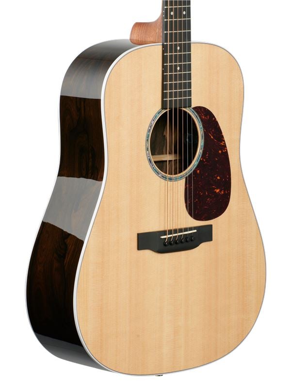 Martin D13E Dreadnought Acoustic Electric Guitar with Gig Bag Ziricote Body Angled View