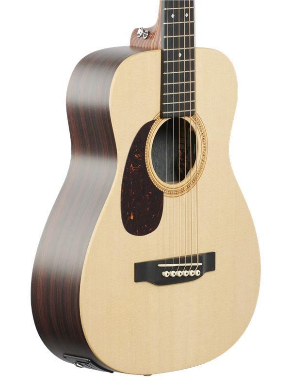 Martin LX1RE Little Martin Acoustic Electric Left Hand Guitar with Gigbag Body Angled View