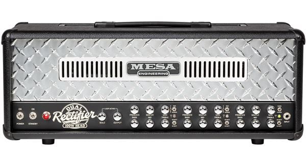 Mesa Boogie Dual Rectifier Amp Head Black Bronco Front View