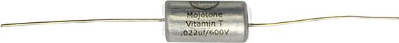 Mojotone Vitamin T 022uf Oil Filled Guitar Tone Capacitor Body View
