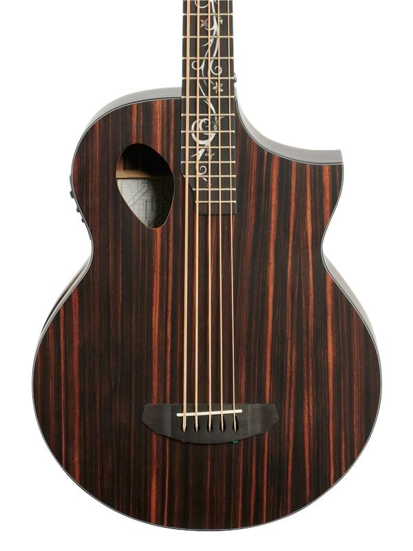 Michael Kelly Dragonfly 5 Port Java Ebony Acoustic Electric Bass Front View